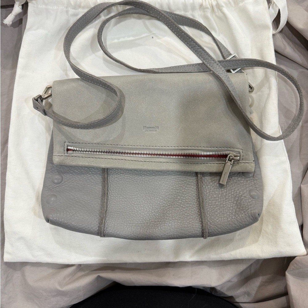 Hammitt Gray Leather VIP Crossbody Bag